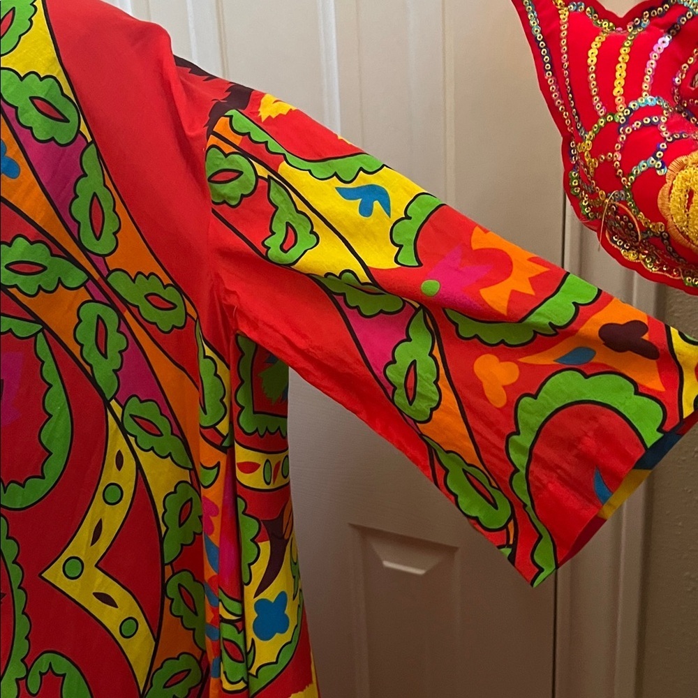 Rhode Resort Dress mid century modern print one size red - Picture 7 of 10